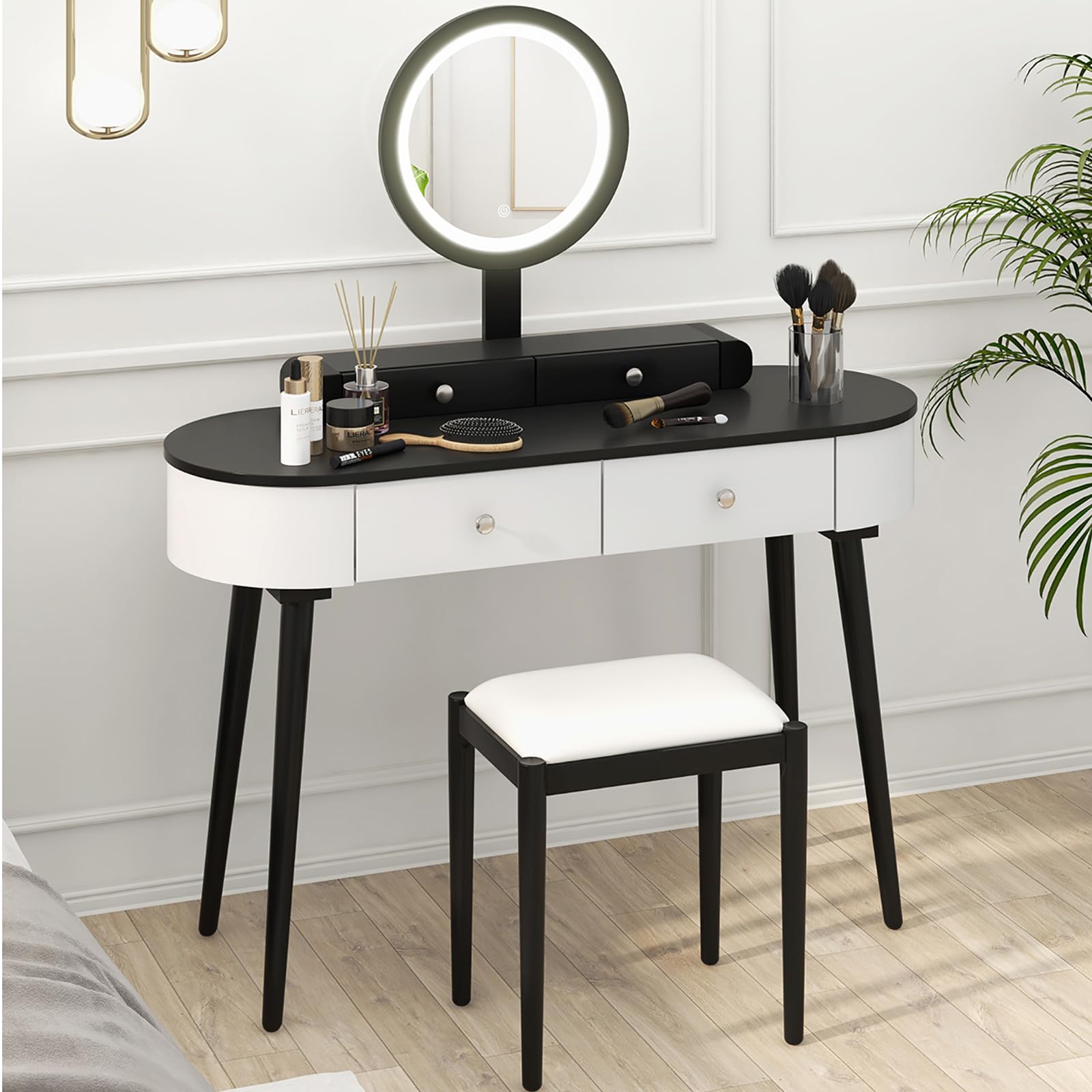 CHARMAID Makeup Vanity Desk with Lights