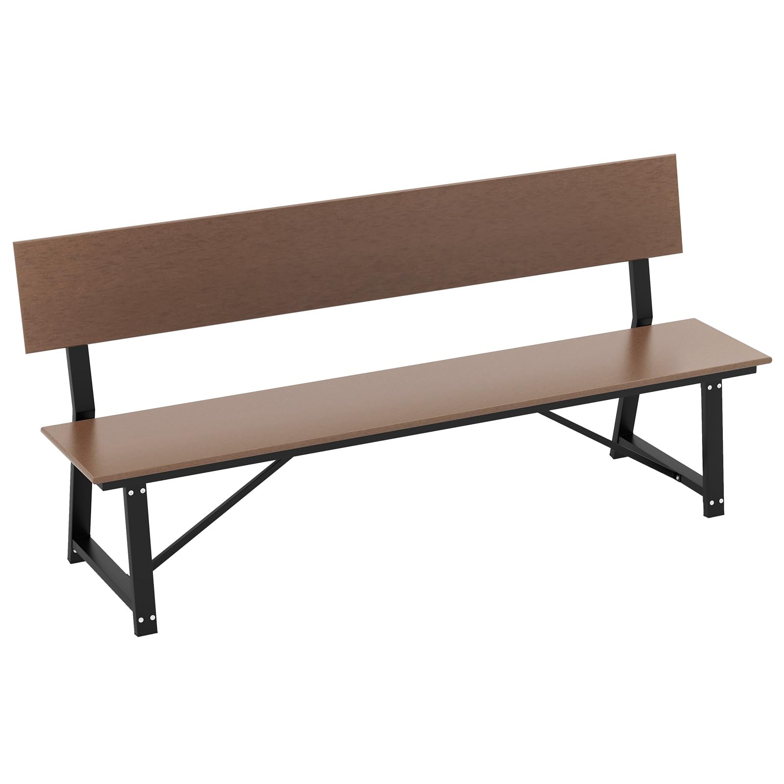 Giantex Outdoor Bench, 4-Person 72 Inches Garden Bench with Weatherproof HDPE Backrest & Seat