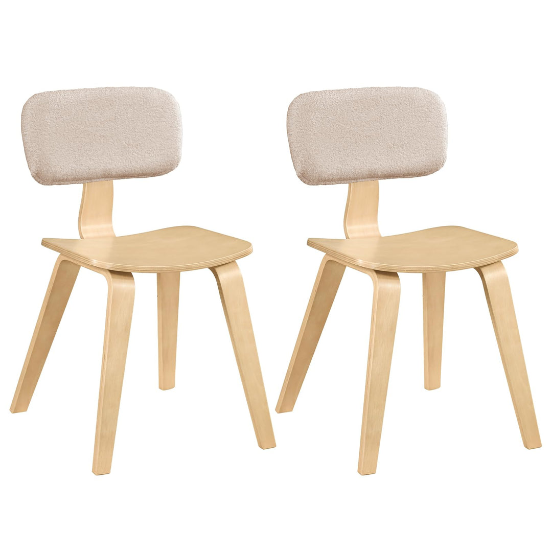 Giantex Dining Chairs Set of 4/2 Teddy Velvet Padded Backrest &amp; Ergonomic Seat