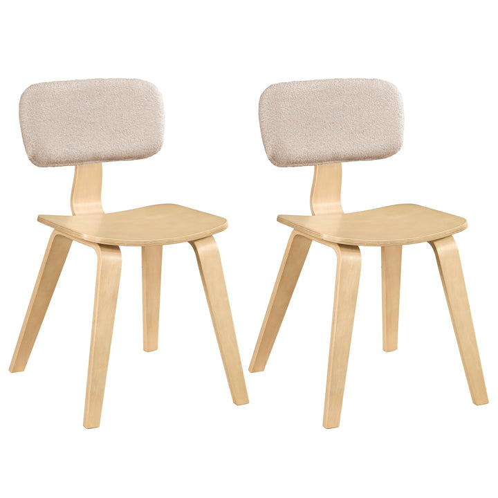 Giantex Dining Chairs Set of 4/2 Teddy Velvet Padded Backrest &amp; Ergonomic Seat
