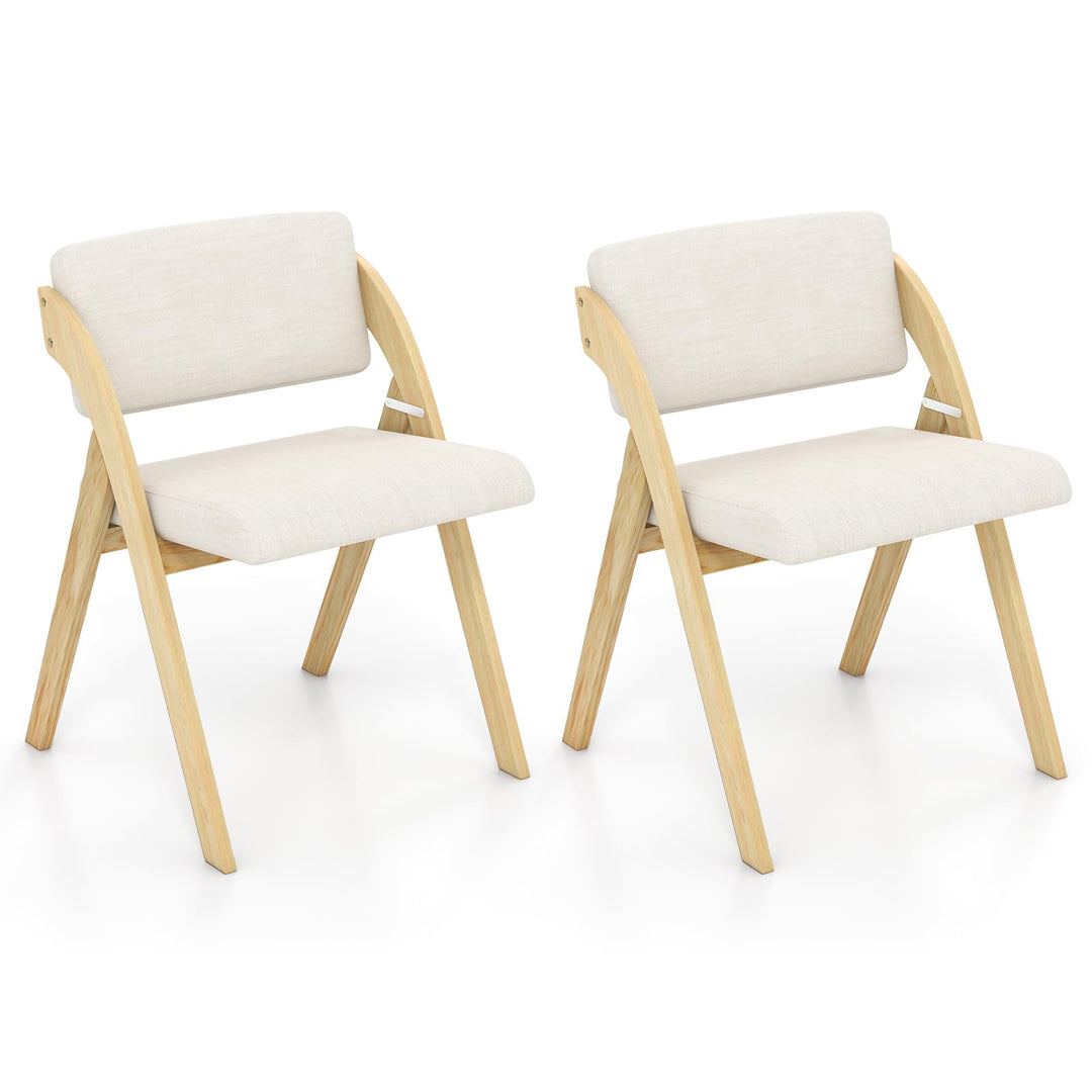Giantex Folding Dining Chairs Set, Portable Kitchen Chairs with Padded & Seat Backrest