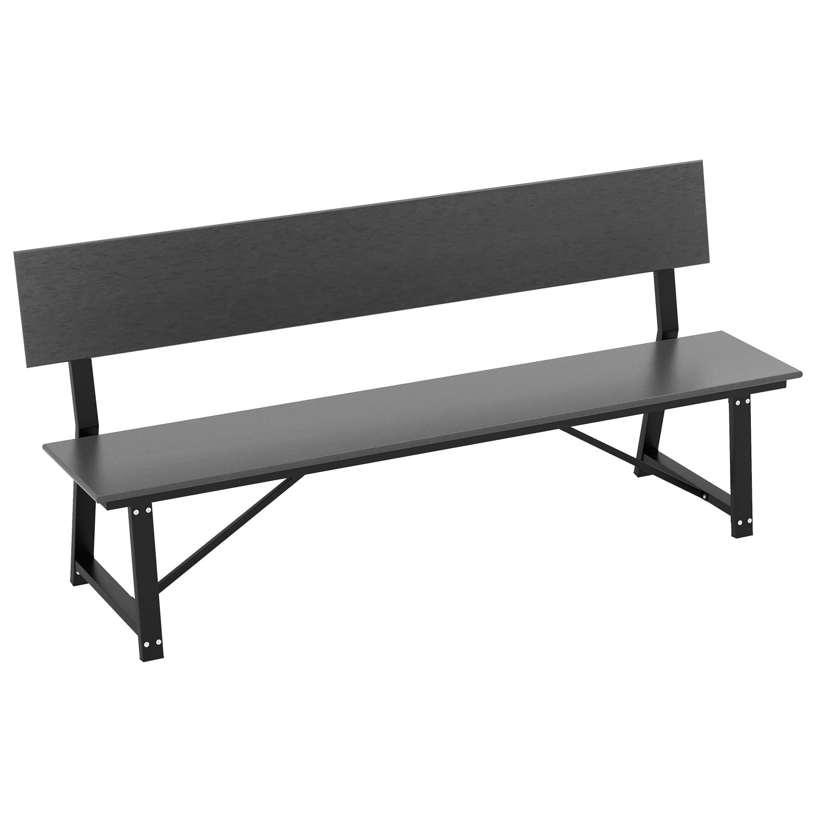 Giantex Outdoor Bench, 4-Person 72 Inches Garden Bench with Weatherproof HDPE Backrest & Seat