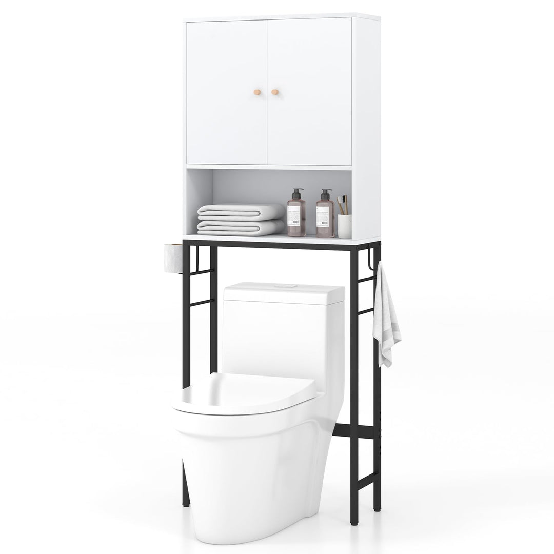 Giantex Over The Toilet Storage Cabinet - Toilet Shelf Rack with Anti-Tip Device