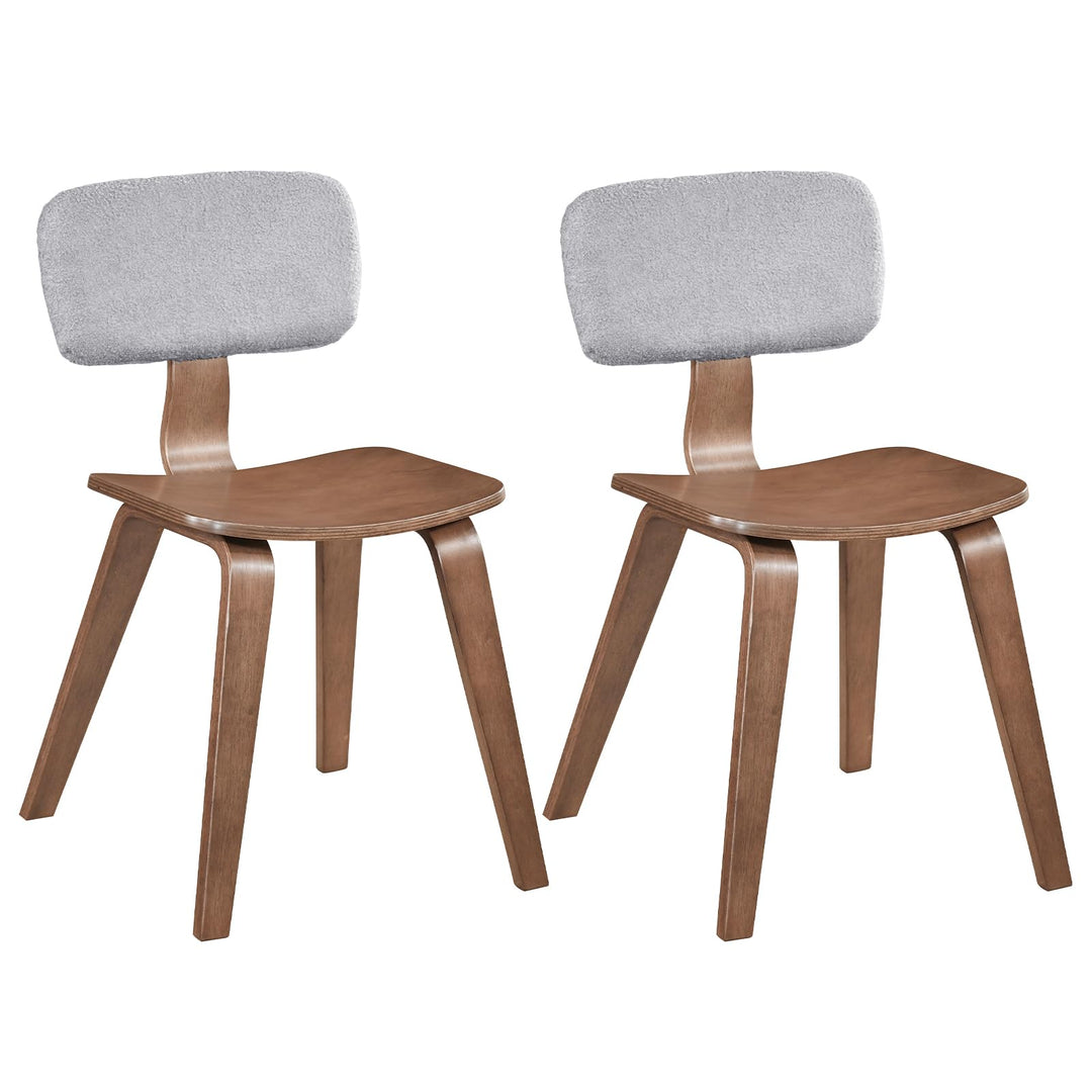 Giantex Dining Chairs Set of 4/2 Teddy Velvet Padded Backrest &amp; Ergonomic Seat