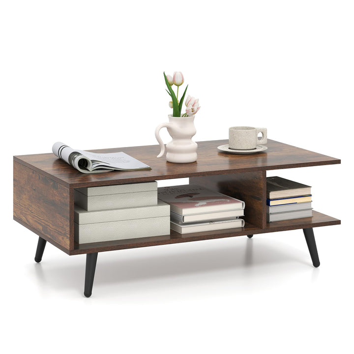 Giantex Coffee Table with Storage for Living Room