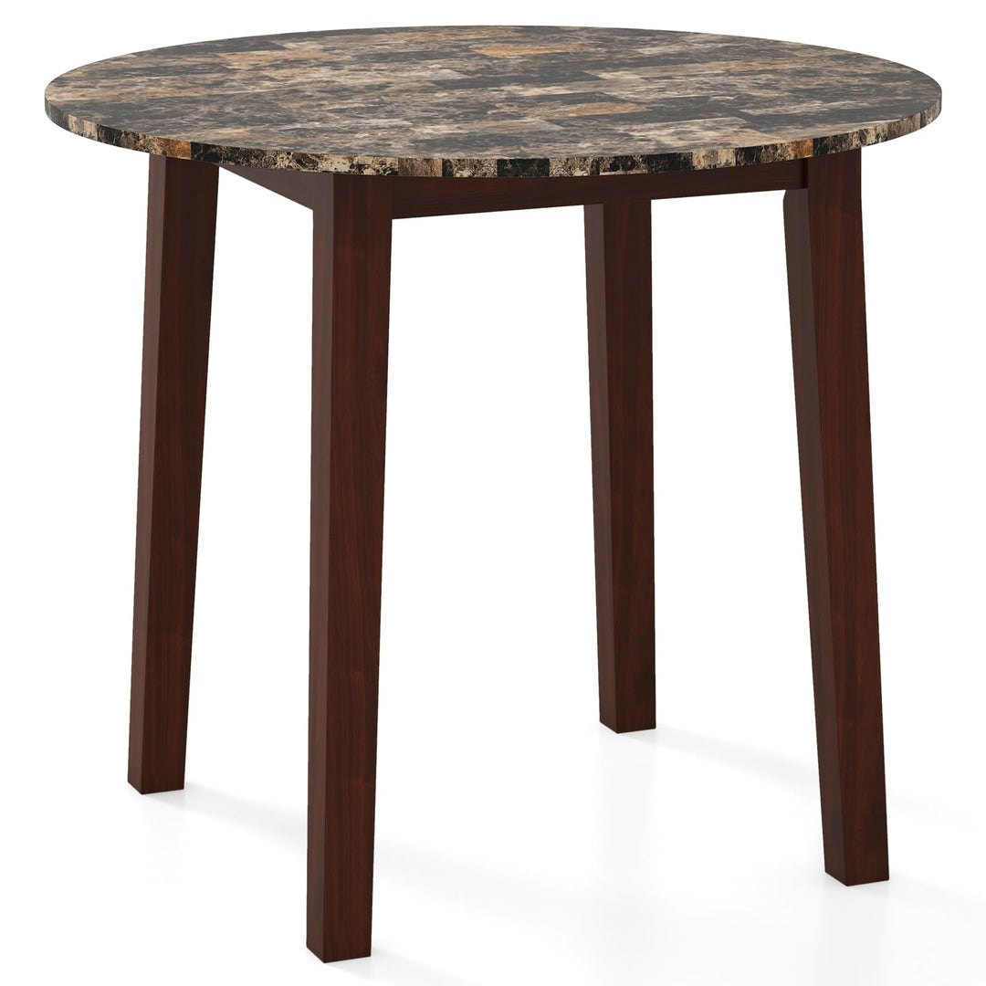 Giantex 35” Round Dining Table - Kitchen Table with Rubber Wood Legs