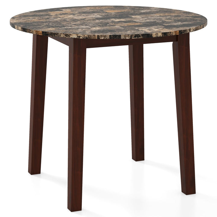 Giantex 35” Round Dining Table - Kitchen Table with Rubber Wood Legs