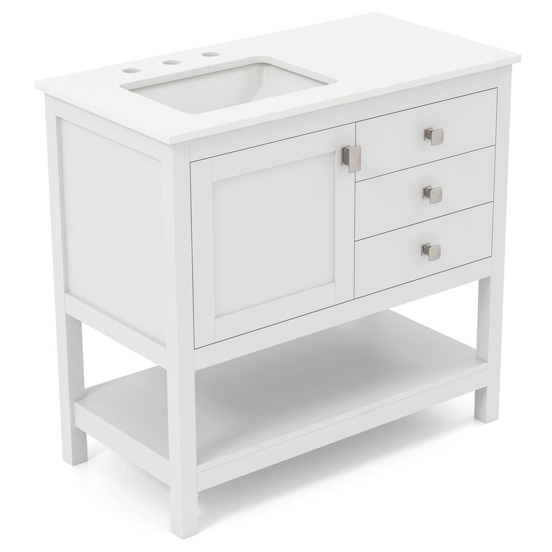 Giantex Bathroom Vanity with Ceramic Sink