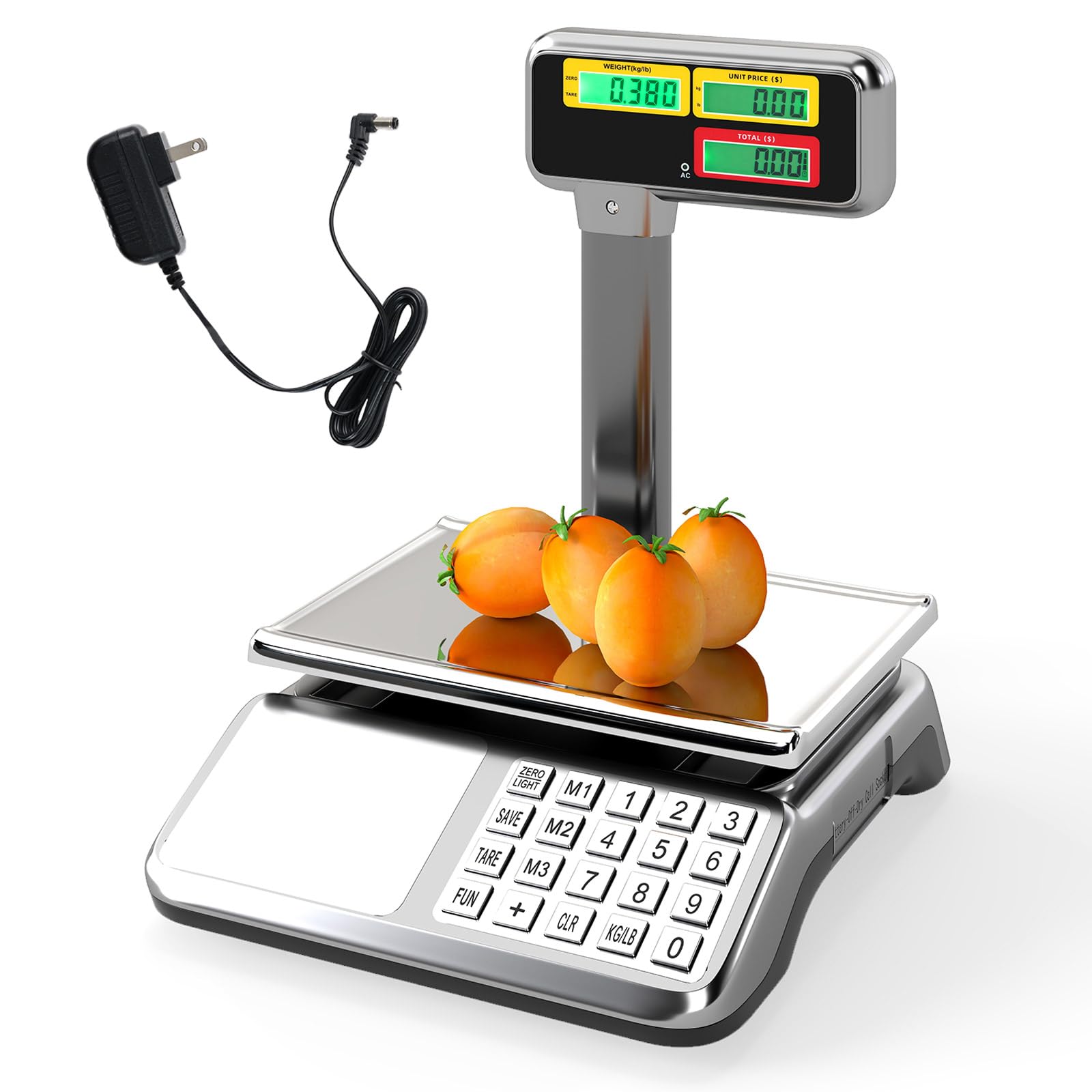 Giantex 88lb/40kg Price Computing Scale w/Pole & Dual LCD Display ...