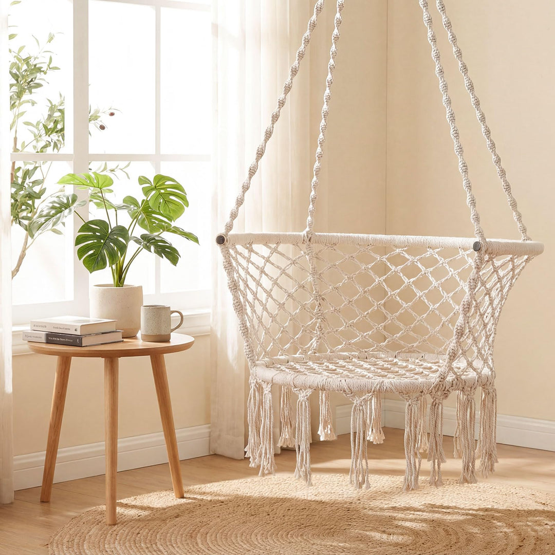 Giantex Hammock Chair | Macrame Swing Chair with Tassels
