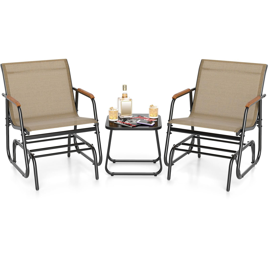 Giantex 3-Piece Outdoor Glider Set