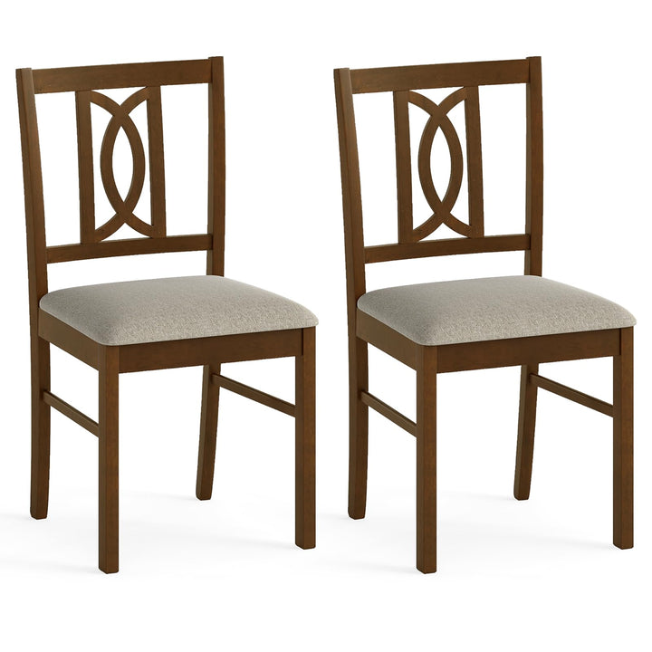 Giantex Dining Chairs Rubber Wood Dining Room Chairs (2/4)