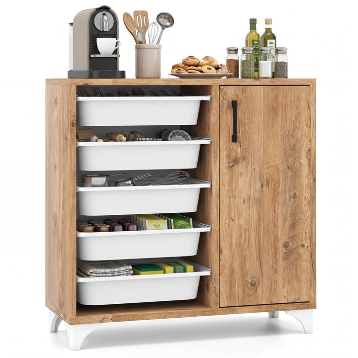 Giantex Buffet Cabinet Sideboard with Plastic Storage Drawer