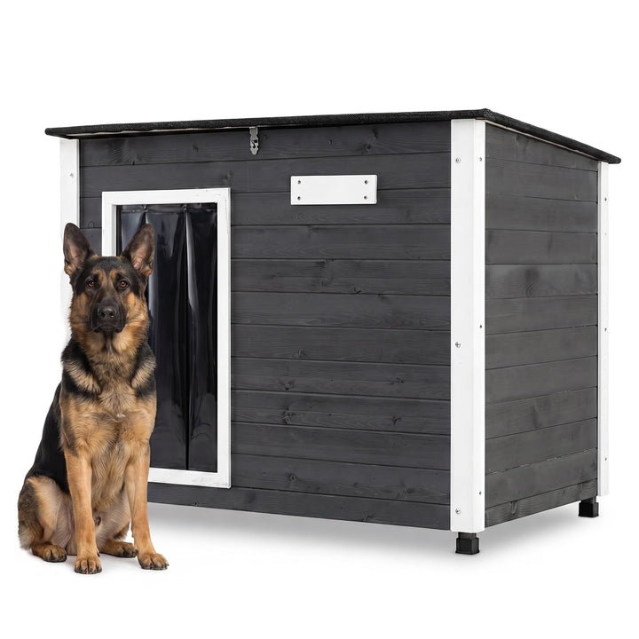 Giantex Wooden Dog House with Openable Asphalt Roof