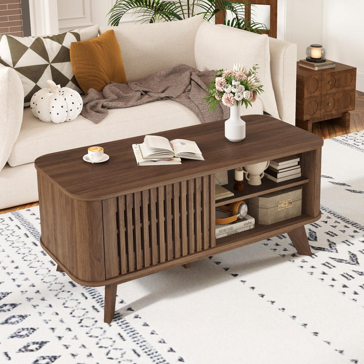 Giantex Rectangle Coffee Table with Storage