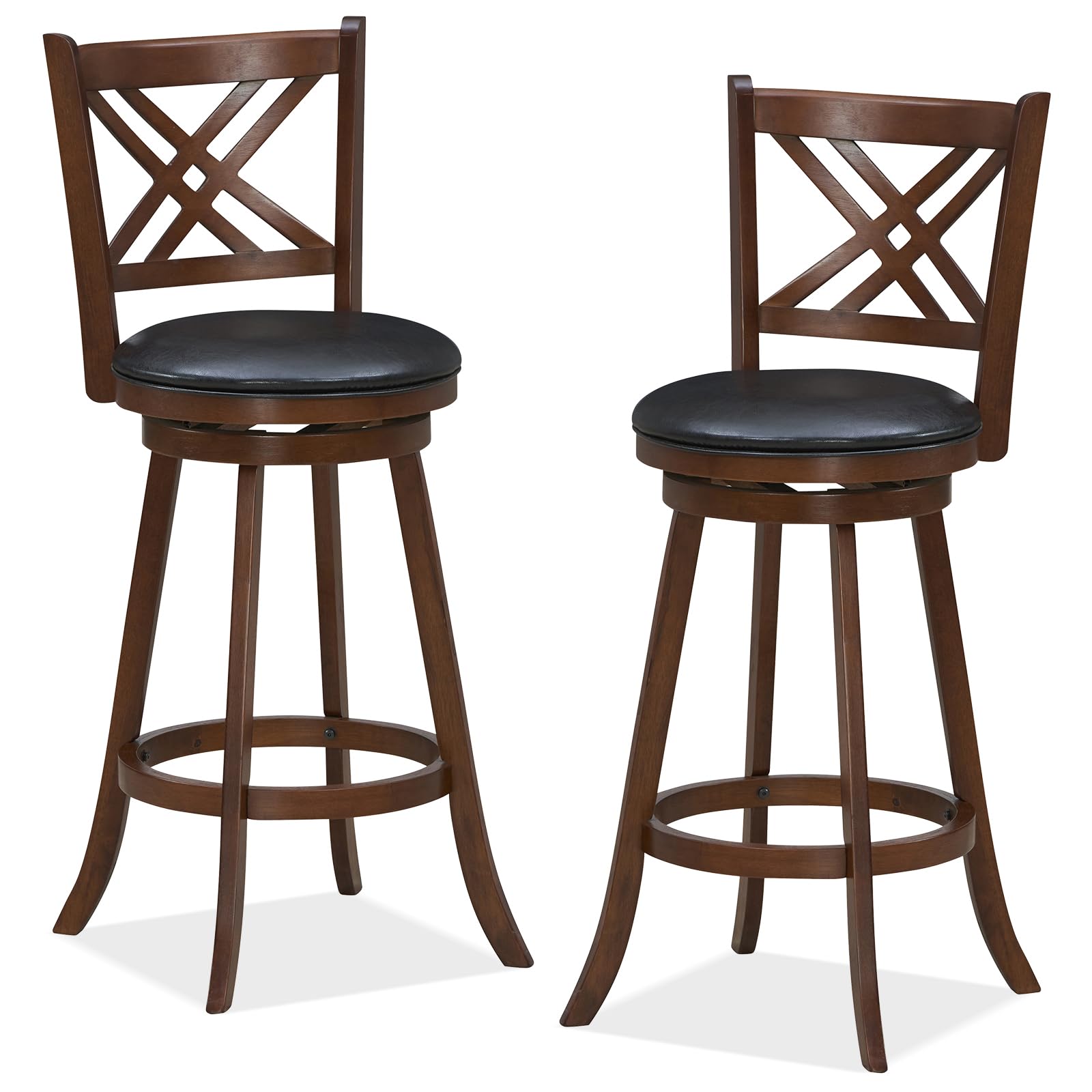 360° Swivel Barstools Set of 2 - Giantex