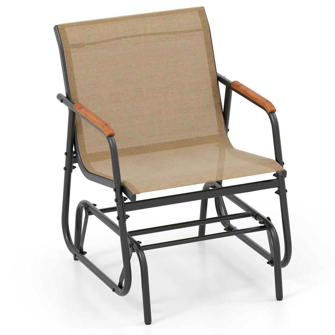 Giantex Swing Rocking Chair with Breathable Fabric Seat