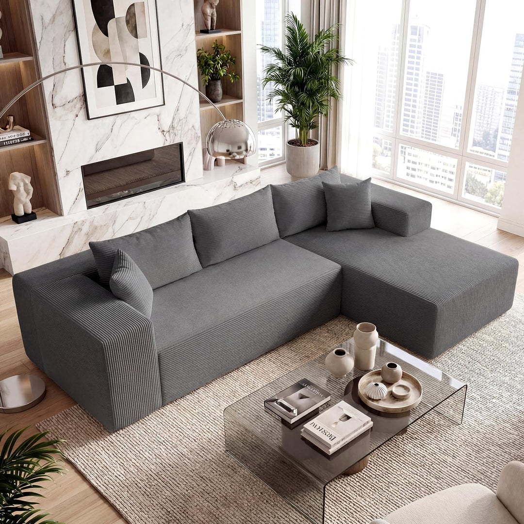 Giantex 110.5" Modular Sectional Sofa for Bedroom &amp; Living