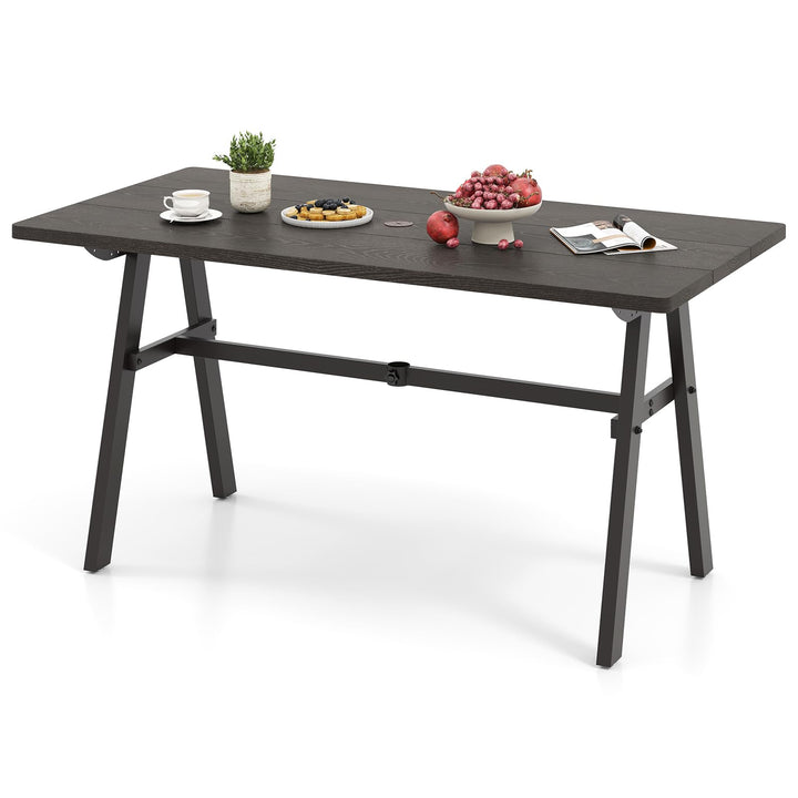 Giantex Outdoor Patio Dining Table with 1.93” Umbrella Hole