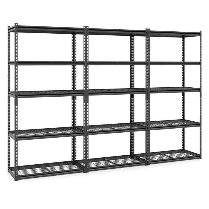 Giantex 5-Tier Metal Storage Shelves(1/2/3/4,36" L x 18" W x 72" H)