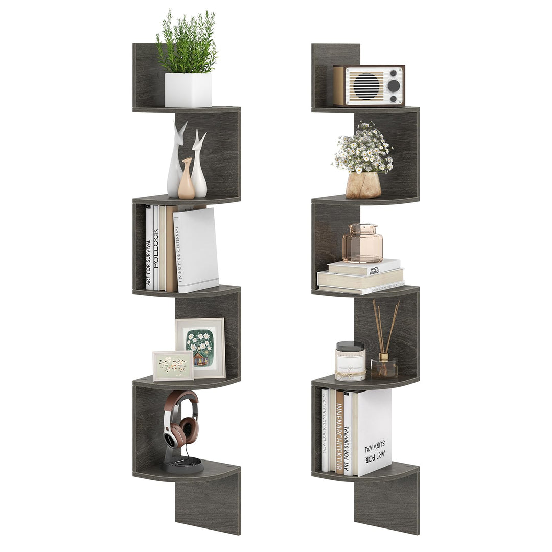 Giantex Corner Shelf Wall Mounted Set of 1/2