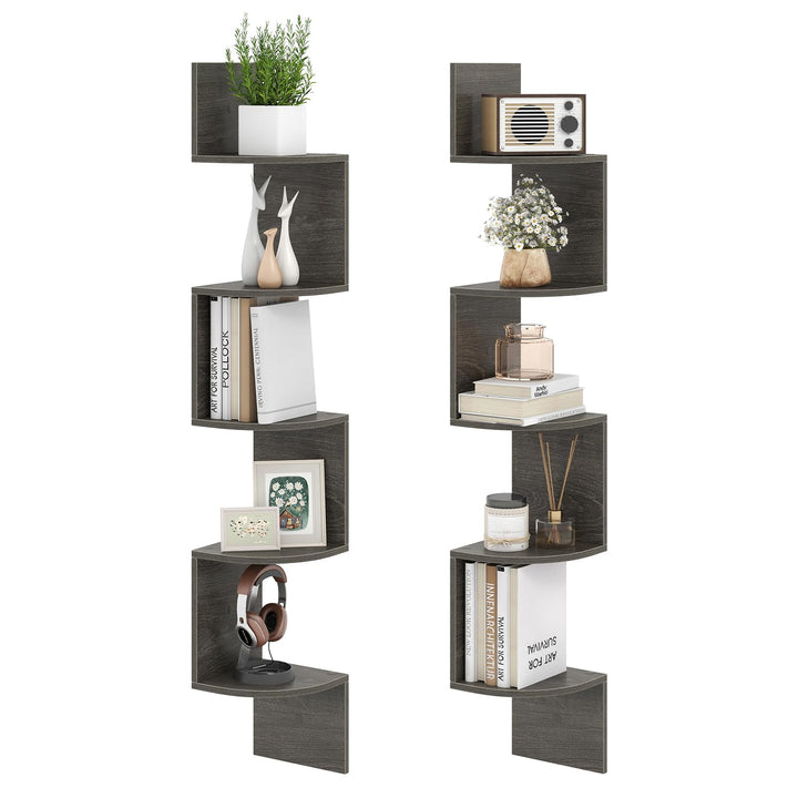 Giantex Corner Shelf Wall Mounted Set of 1/2