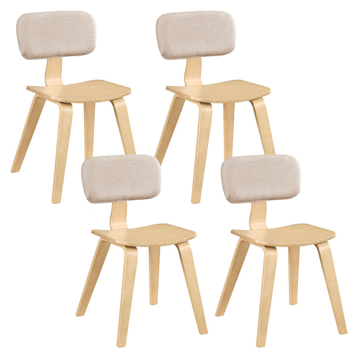 Giantex Dining Chairs Set of 4/2 Teddy Velvet Padded Backrest &amp; Ergonomic Seat
