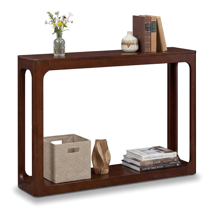 Giantex 47" Wood Console Table 2-Tier Mid Century Modern Entryway Table