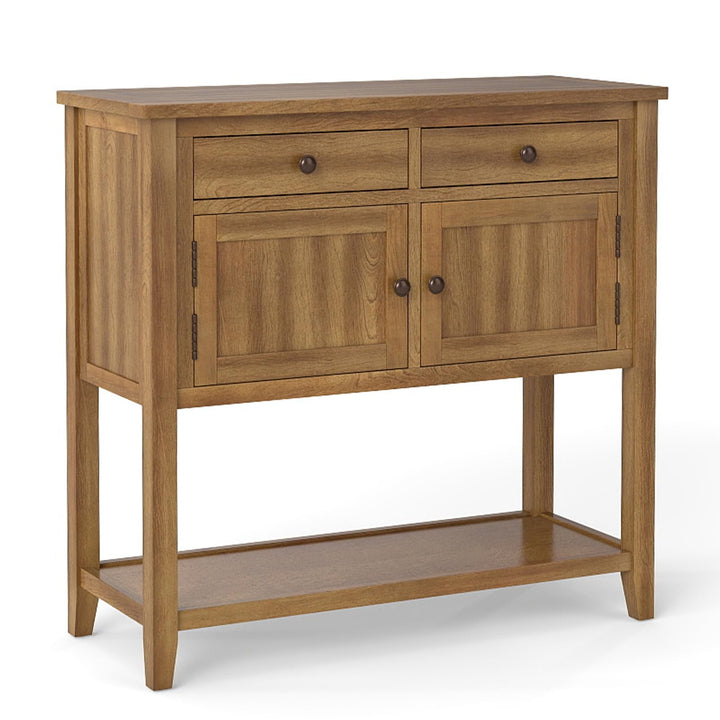 Giantex Mid-Century Console Table Wood Coffee Bar Buffet Sideboard with 2 Drawers