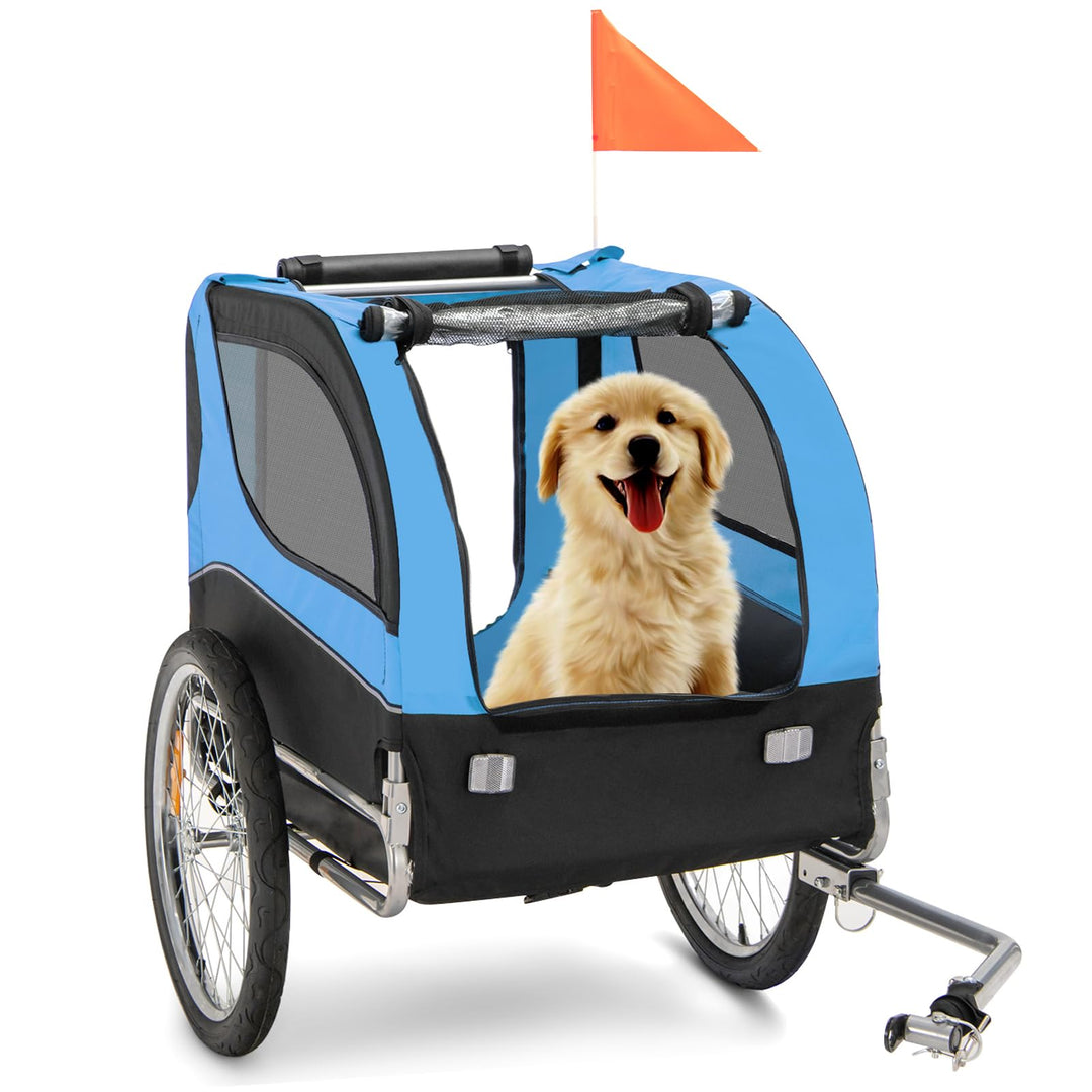 dog stroller bike attachment Giantex Dog Bike Trailer Pet Stroller, Small Medium Dog Bicycle Traile – Giantexus