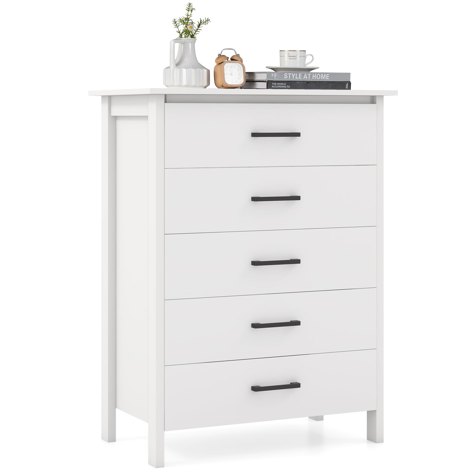Giantex 5-Drawer Dresser for Bedroom, 41.5" Storage Cabinet with 5 Drawers