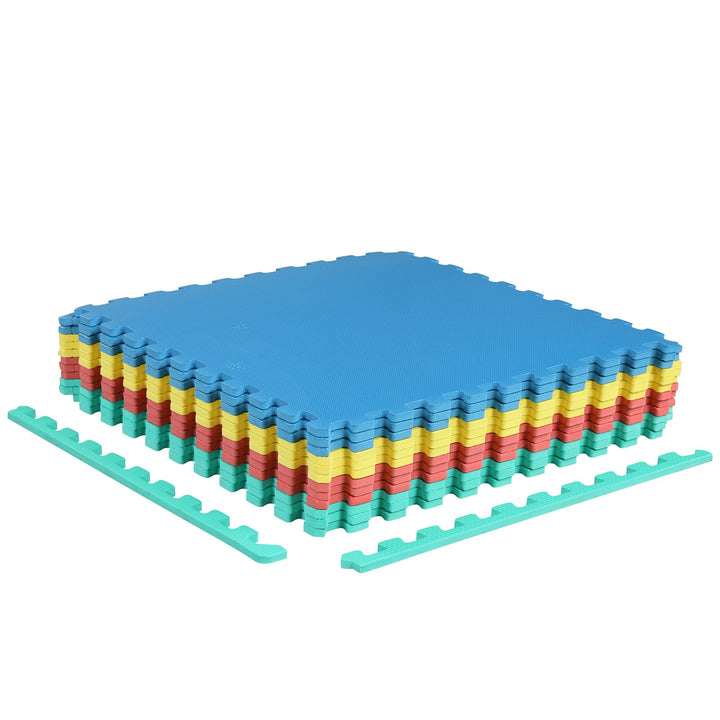 Giantex 12 PCS/ 24 PCS Interlocking Exercise Mat with Borders