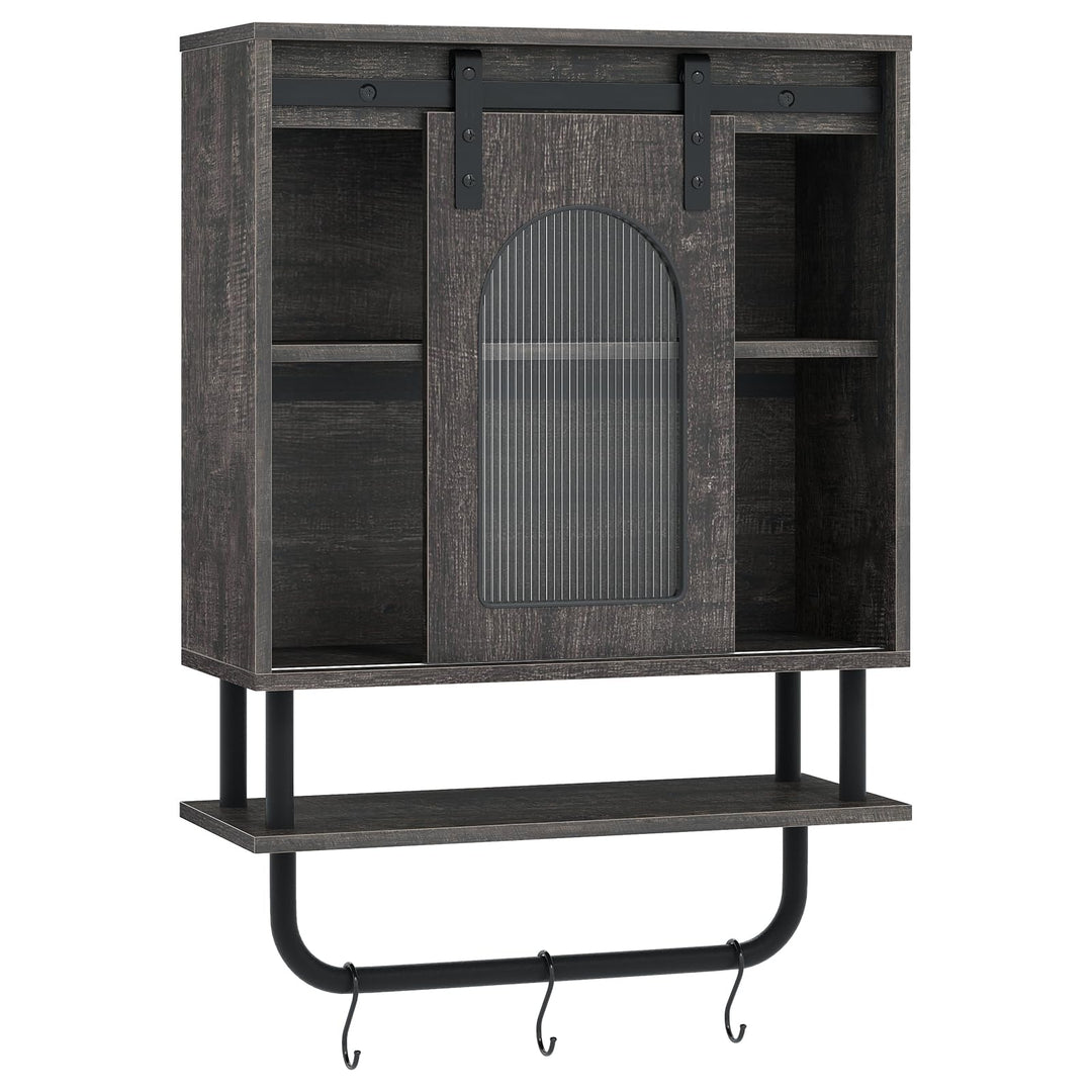 Giantex Bathroom Wall Cabinet with Sliding Barn Door