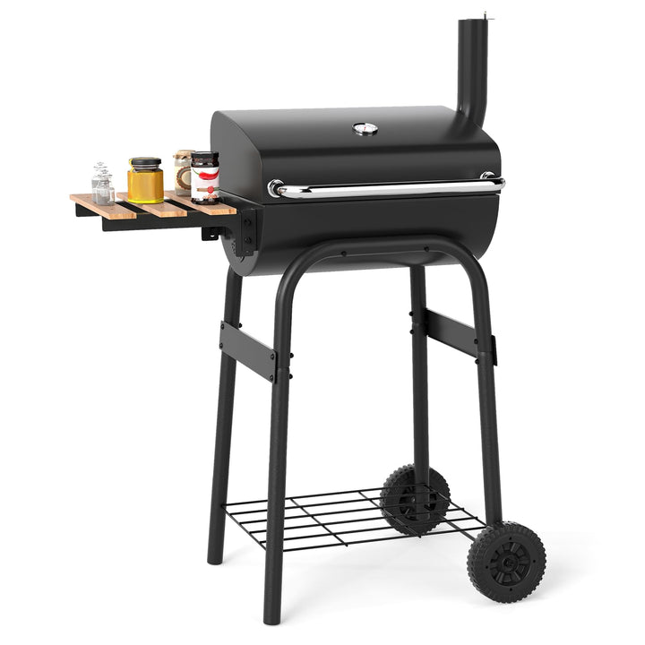 Giantex Portable Charcoal Grill with Foldable Side Table