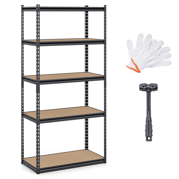 Giantex 5-Tier Metal Storage Shelves Heavy Duty Garage Shelving Units(1/2/3/4,36" W x 18" D x 72" H)