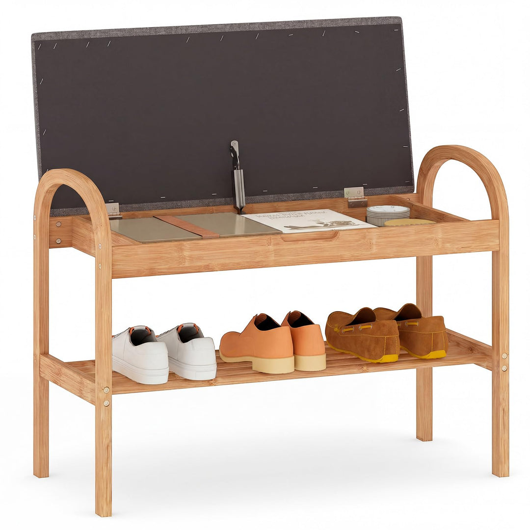 Giantex Shoe Bench with Flip-Top Storage for Hallway
