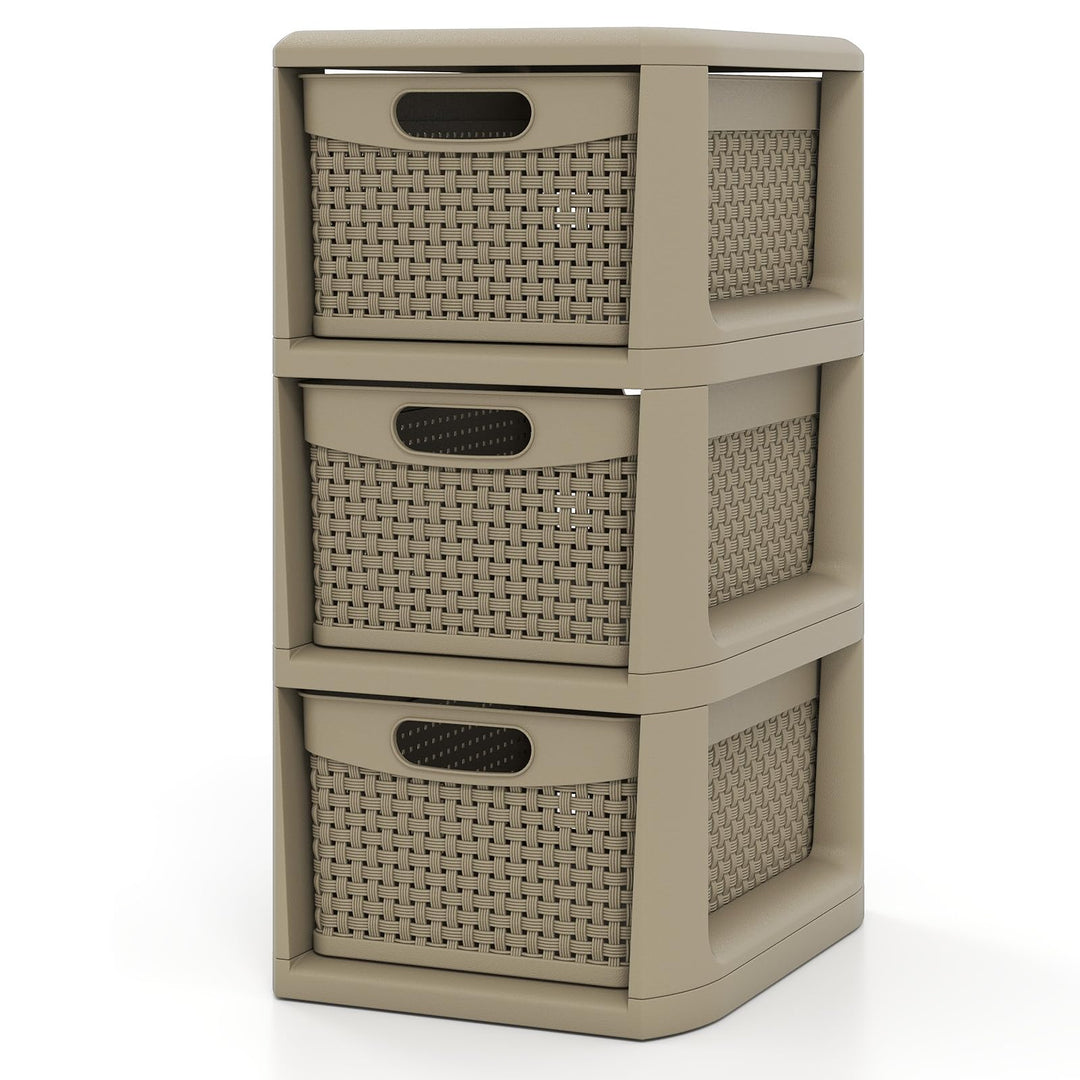 Giantex 3-Drawer Counterop &amp; Under-desk Compact Container Boxes for Office