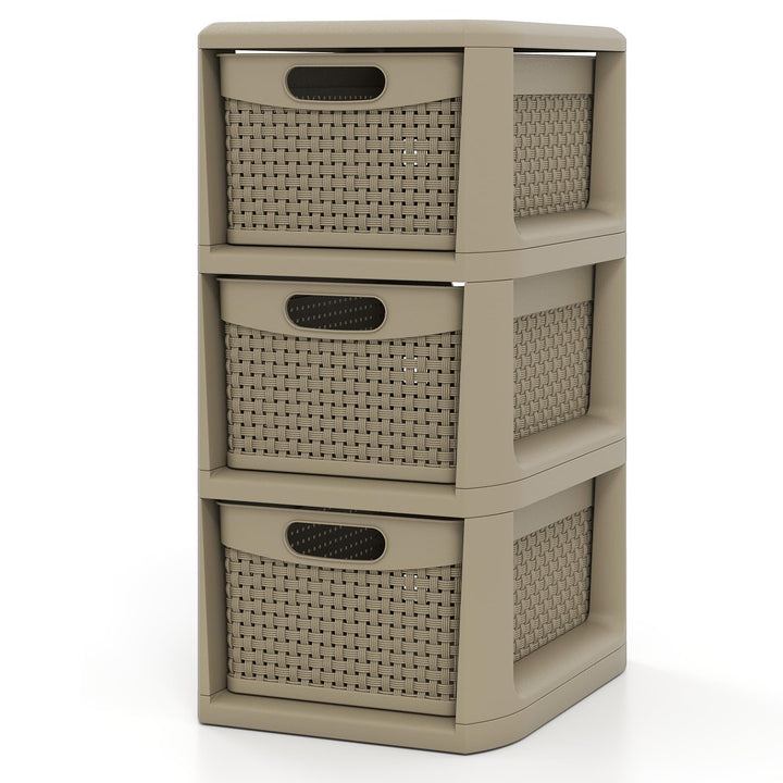 Giantex 3-Drawer Counterop &amp; Under-desk Compact Container Boxes for Office