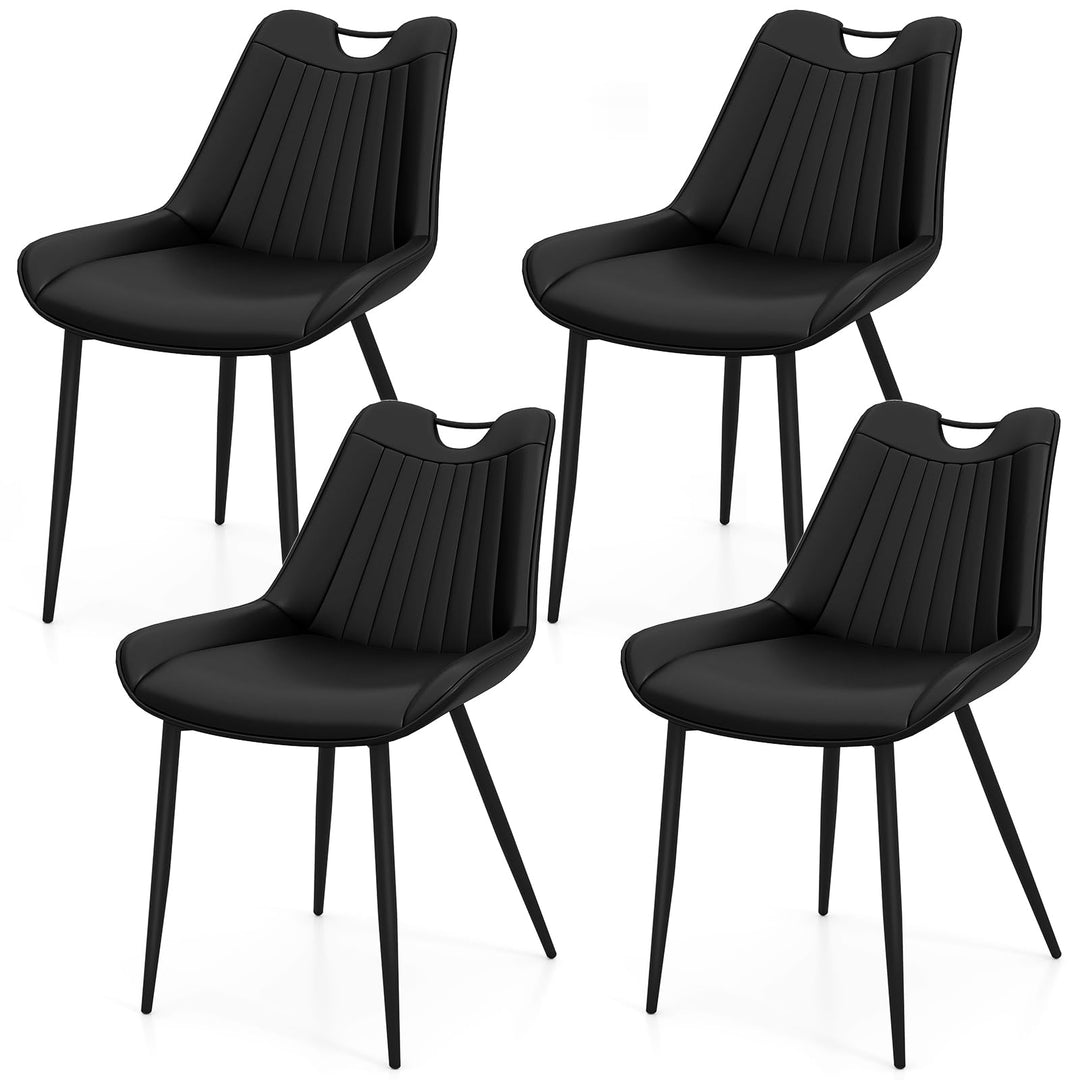 Giantex Dining Chairs Set of 4 PU Leather Upholstered Kitchen Dining Room Chairs