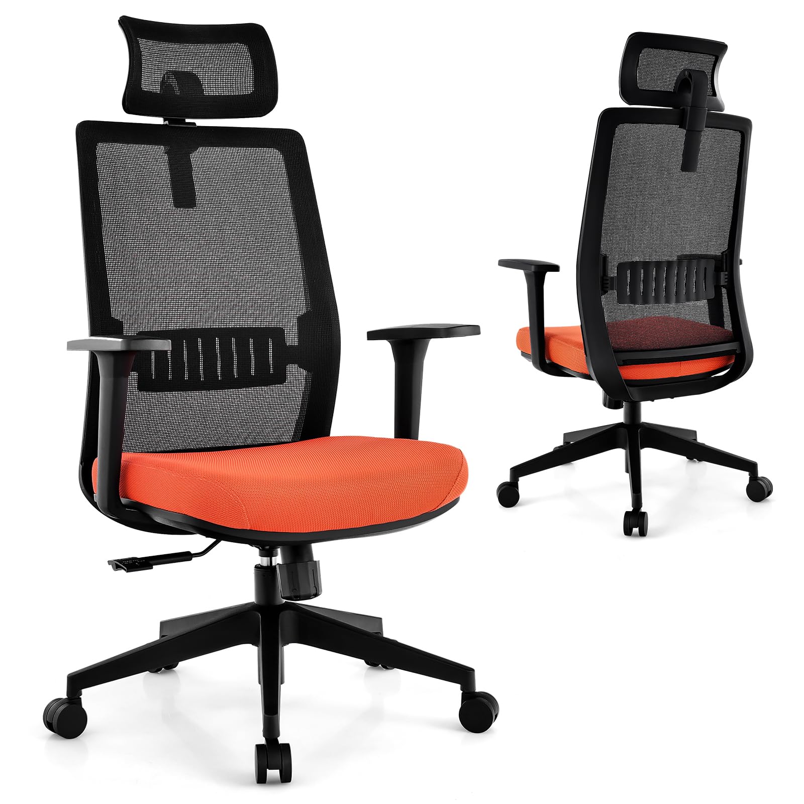 Giantex Big and Tall Office Chair 400lbs, Heavy Duty Ergonomic Mesh Chair with Adjustable Lumbar and 3D Headrest