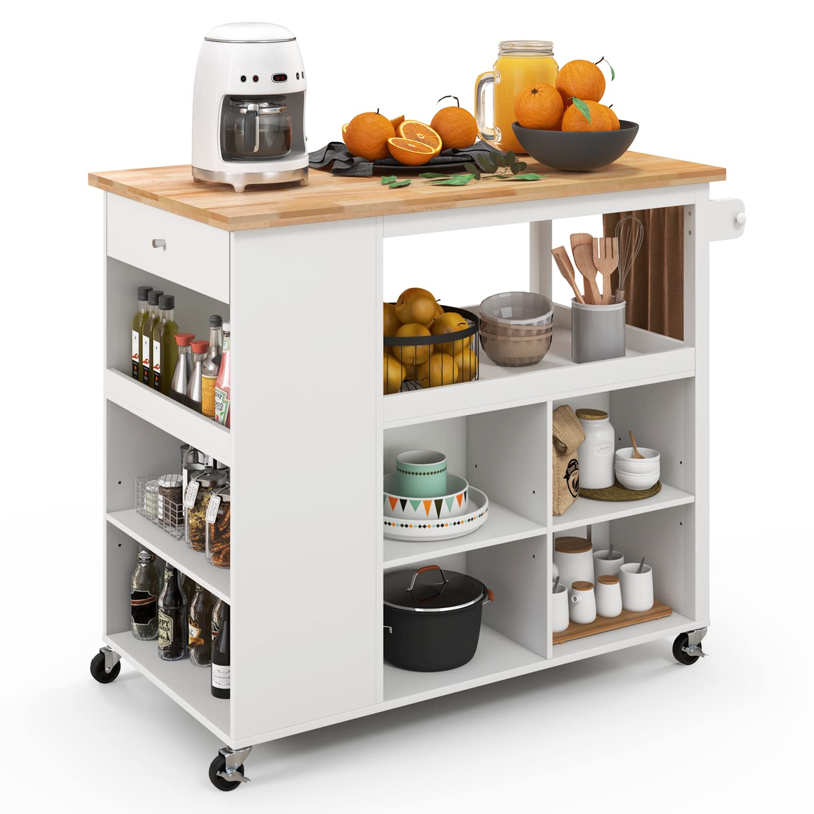 Mobile Kitchen Island Cart - Giantex