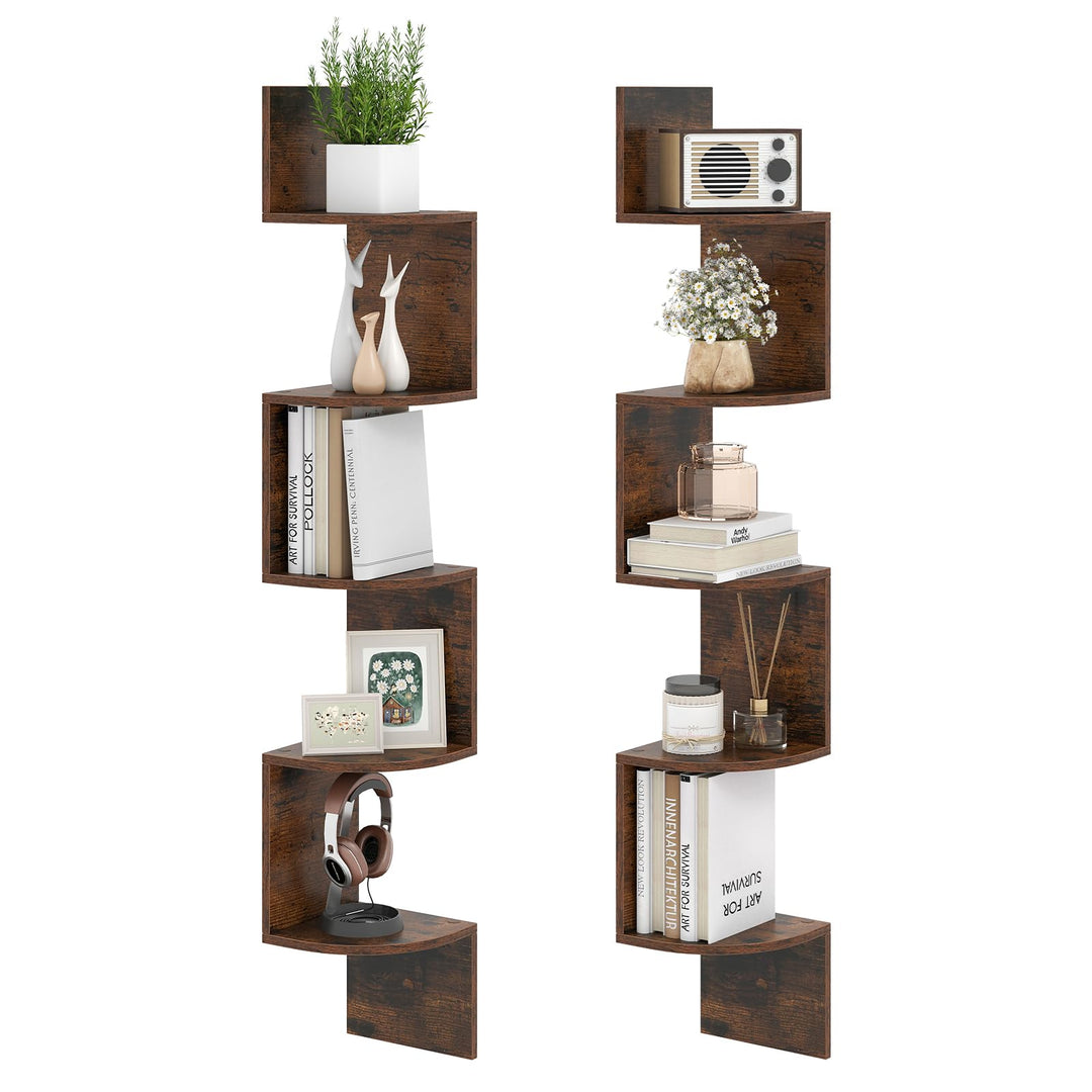 Giantex Corner Shelf Wall Mounted Set of 1/2