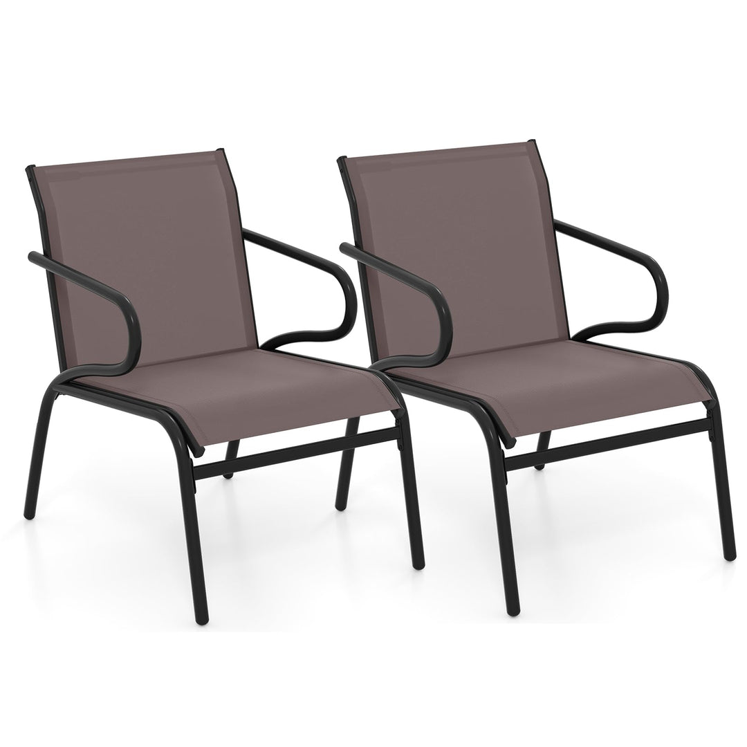 Giantex Outdoor Chairs Set of 2/4/6 All Weather Patio Chairs