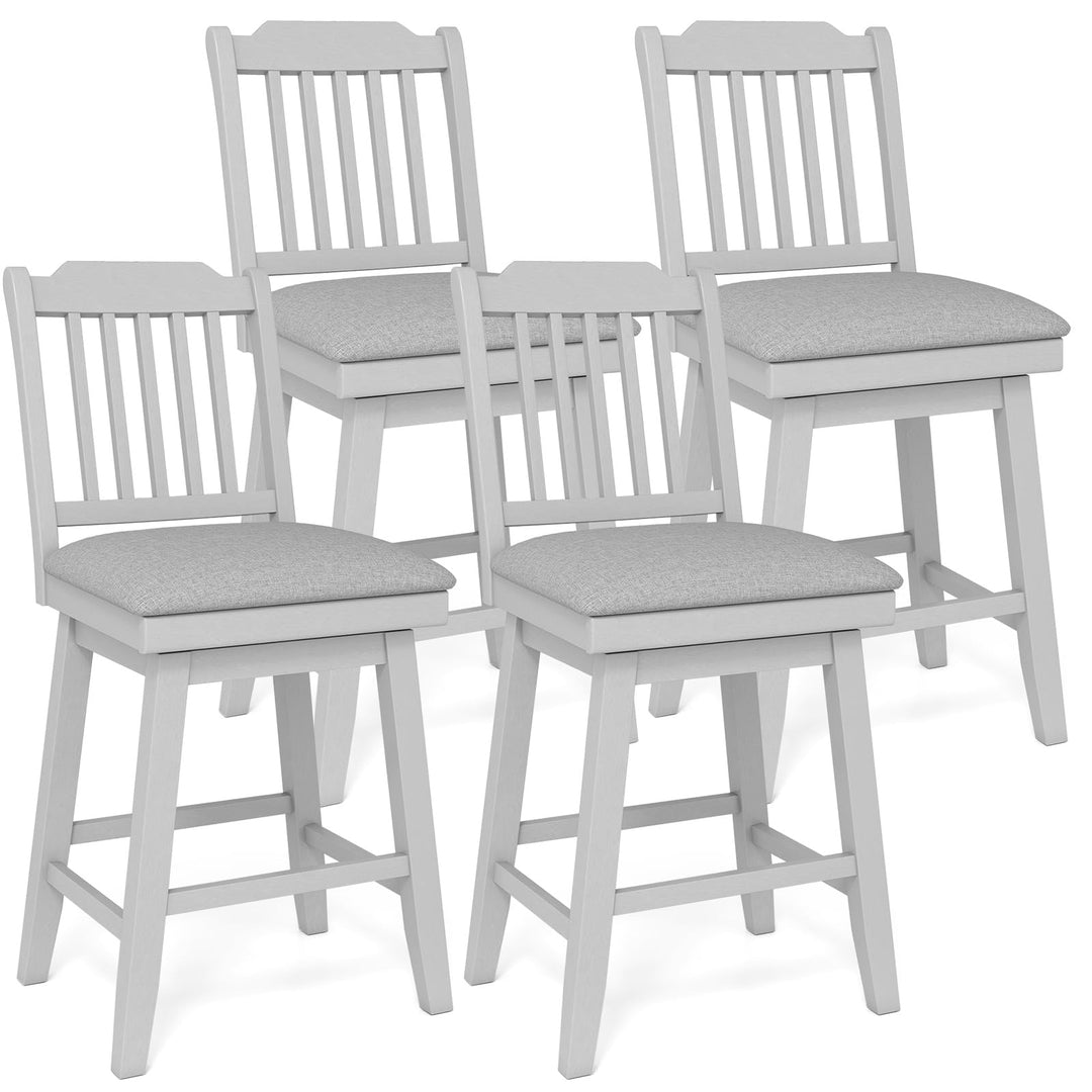 Giantex 25" Modern Bar Stools Set of 2/4 360° Swivel Counter Height Chairs