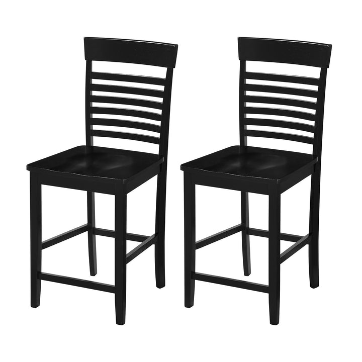 Giantex Dining Chair Set of 2/4 with Footrests and Solid Wood Frame