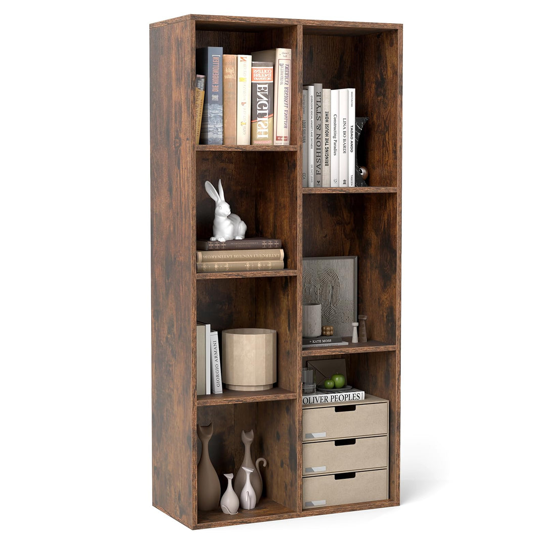 Giantex Floor Standing Open Bookshelf w/Storage Shelves