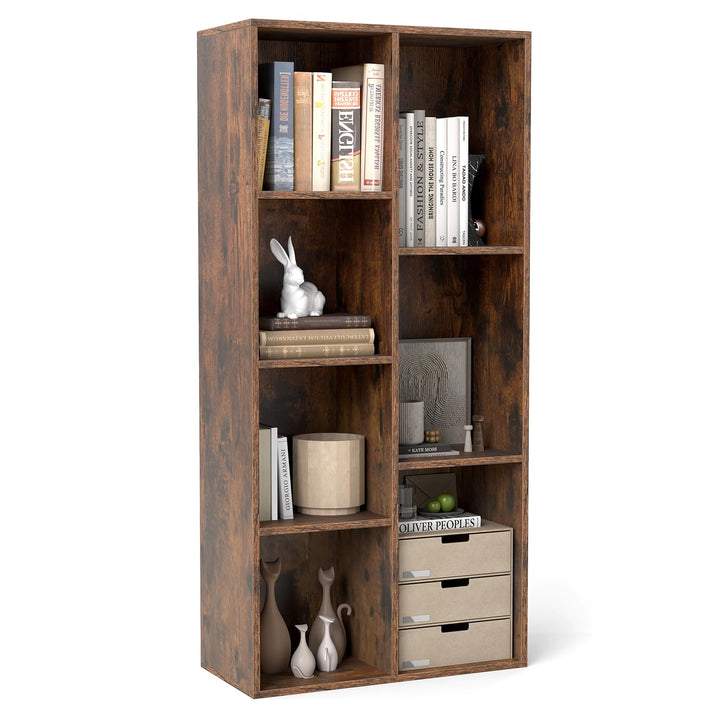 Giantex Floor Standing Open Bookshelf w/Storage Shelves