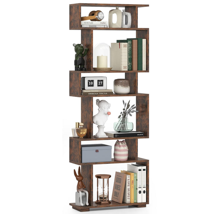 Giantex S Shaped Bookcase with 2 Anti Tipping Kits