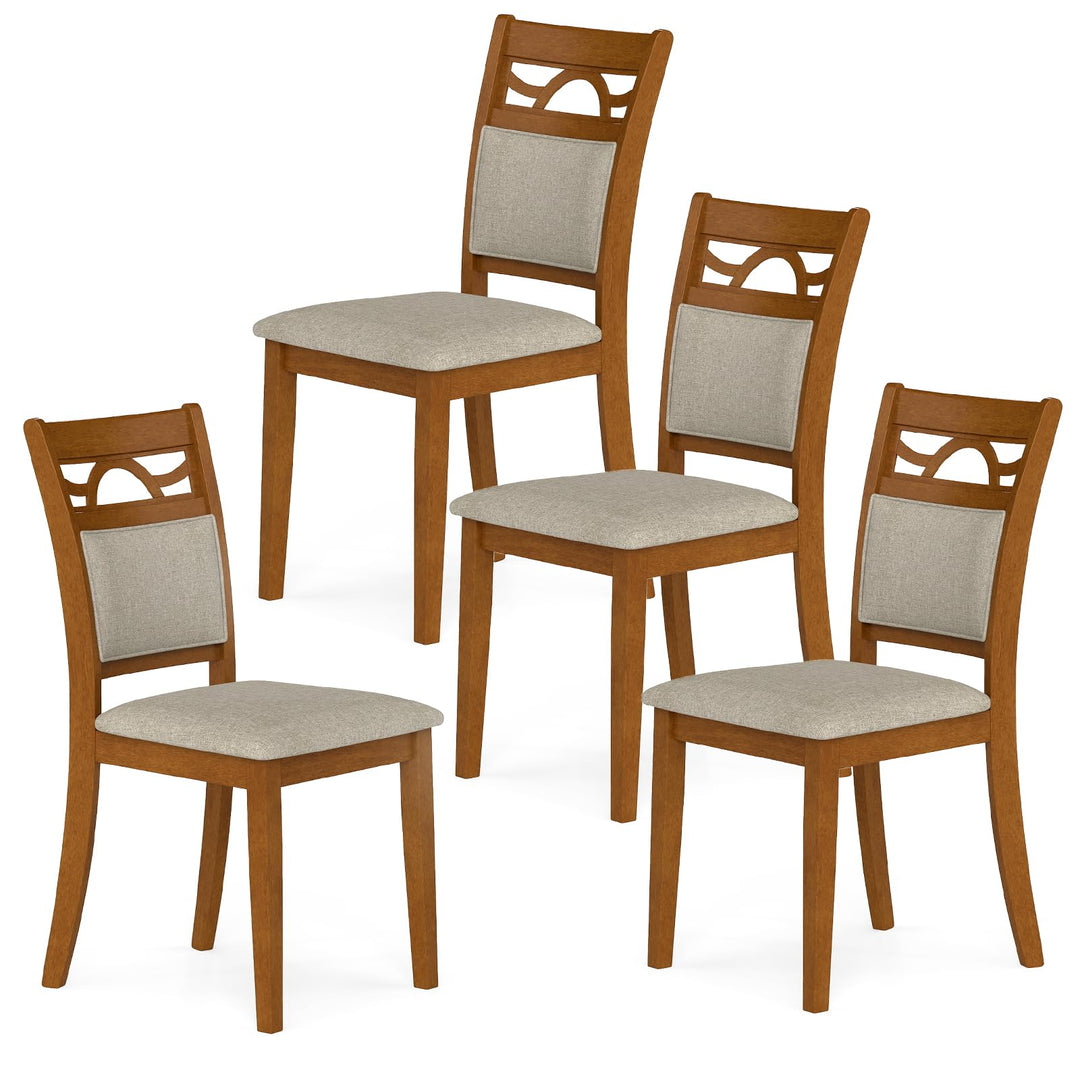 Giantex Wooden Dining Chairs Set of 2/4 for Dining Room