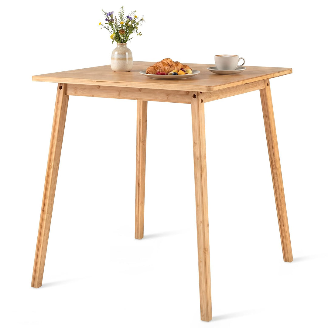 Giantex 27.5-Inches Bamboo Dining Table for 2-4